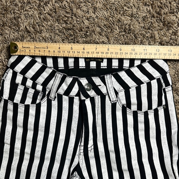 L&B Lucky & Blessed Monochrome Striped Flare Pants Size 4 - Picture 5 of 12